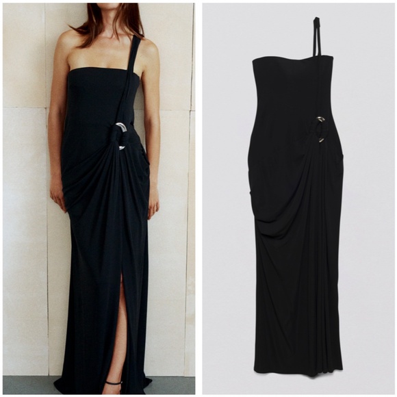 Jonathan Simkhai Dresses & Skirts - SIMKHAI Sone Twisted One Shoulder Gown Maxi Dress - Black